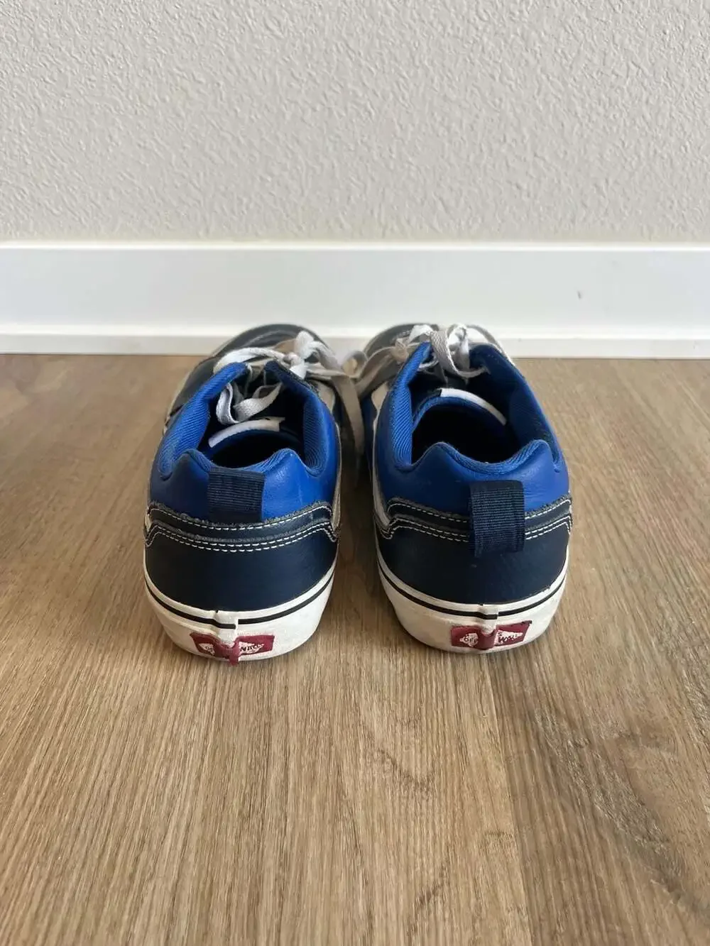 Vans, Filmore Men's Leather Skate Sneakers,Retro, Streetwear,Navy/Baby Blue,10.5